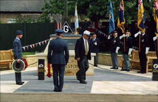 Wreaths are laid