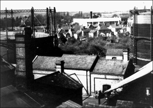 View across Rushden Gasworks