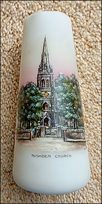 vase with church picture