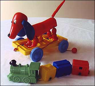 Perky Pup and the Train