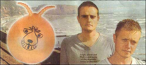 Leigh & Matt with the Space Hopper