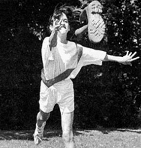 Tarin Colen throws a welly