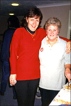 Sally Childs with Coral Johnson
