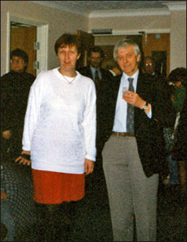 Sally Childs with Dr Roger Coles