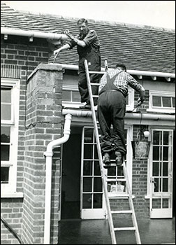 Workmen at Rushden Hospital
