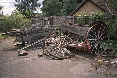 cart remains in the yard