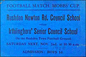 Mobbs Cup ticket 1929