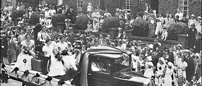 The procession through the town