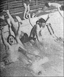 In the pool
