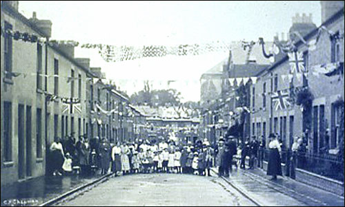 Gathering for celebration c1920s?