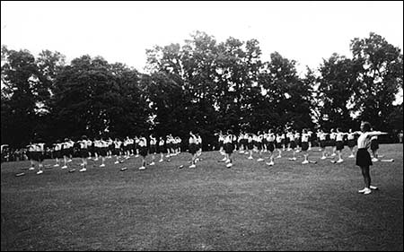 Exercising in the park