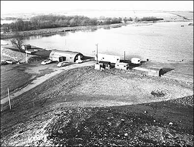 The early clubhouse and the lake