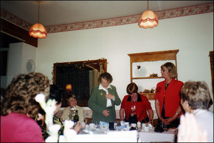 Honorary President June Wills (centre)