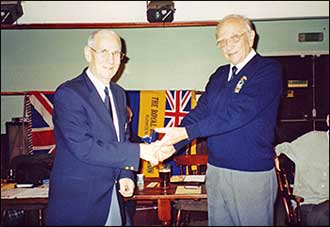 receiveing theVeterans Badge