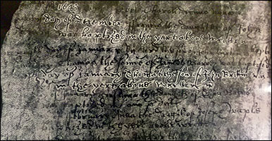 the record of his baptisim