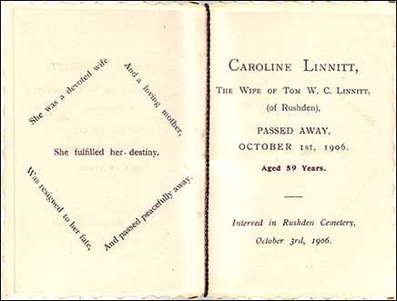 Mortuary card