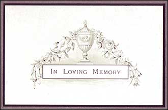 Mortuary card