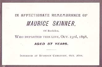 Memoriam Card