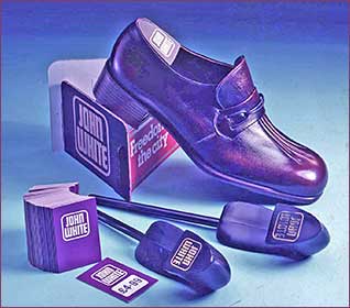 shoe trees and price cards