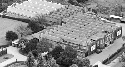 Aerial photograph of new factory in Bedford Road
