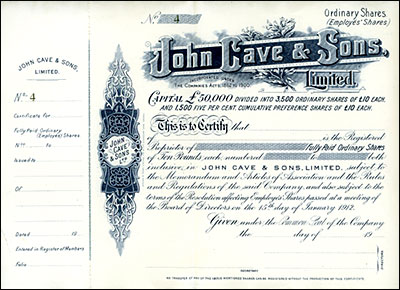 share certificate
