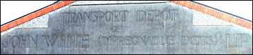 The garage lettering