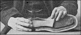 Picture showing the placing of the shank