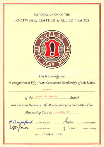 50 years certifcate of service