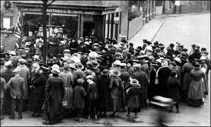 Outside the shop