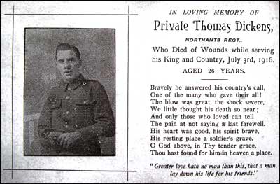 Memorial card