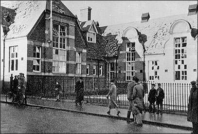 bomb damage to the roof