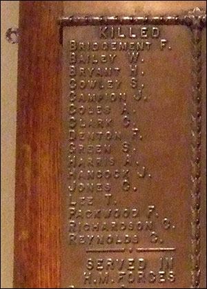 The list of those killed