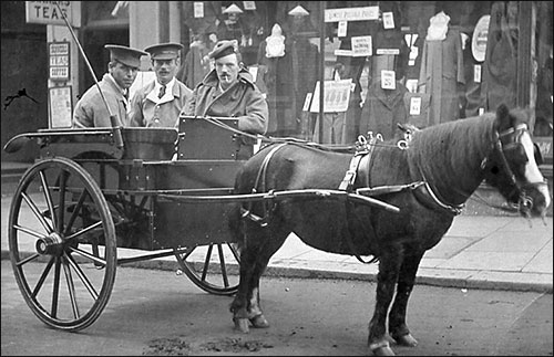 outside Abington's shop